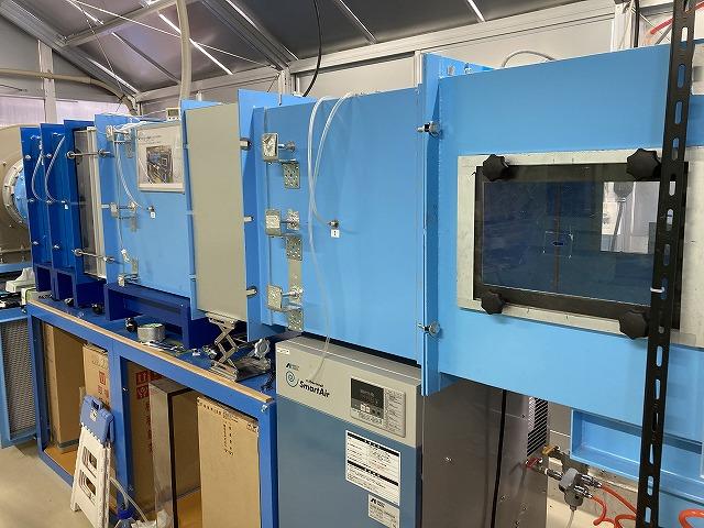 フィルタの様子（610角フィルタ試験装置）